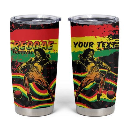 Personalized Reggae Legend Bob Football Tumbler Cup Grunge Style