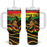 Personalized Reggae Legend Bob Football Tumbler With Handle Grunge Style
