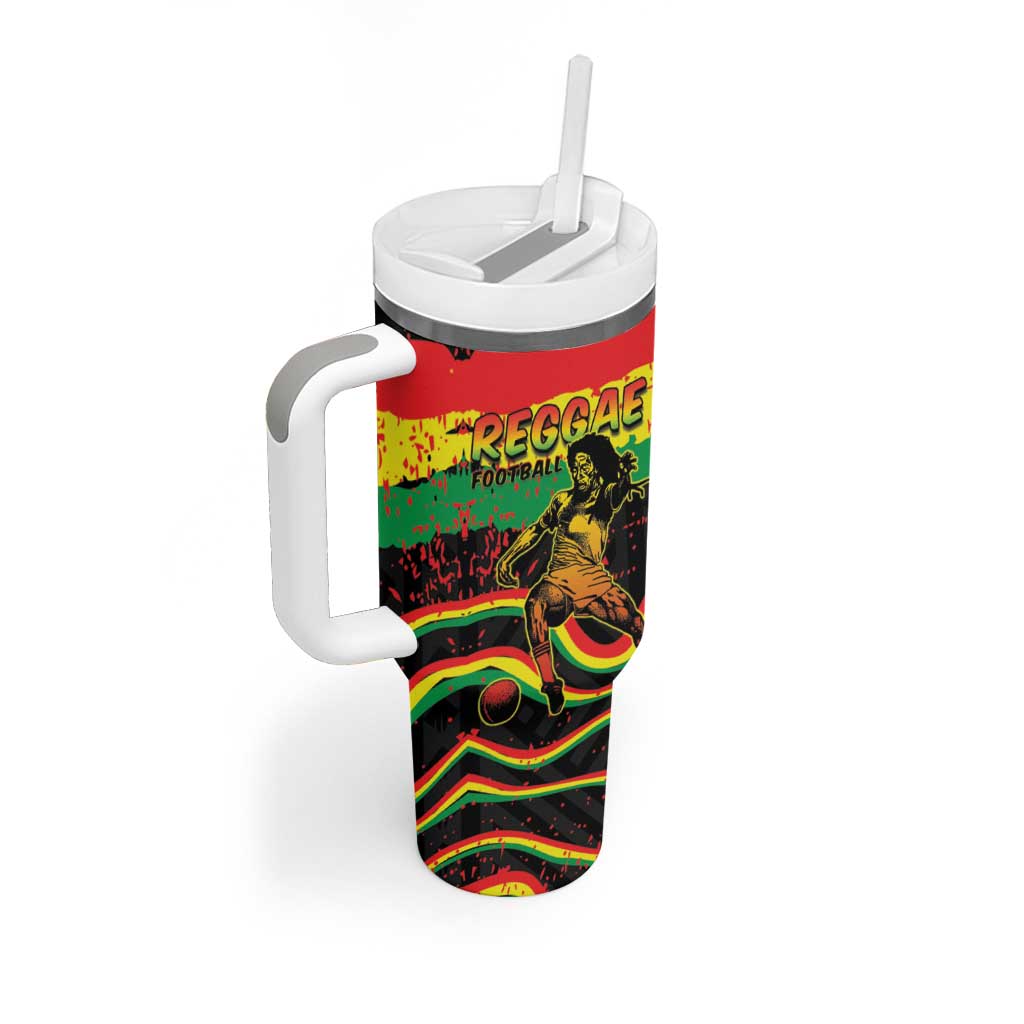Personalized Reggae Legend Bob Football Tumbler With Handle Grunge Style