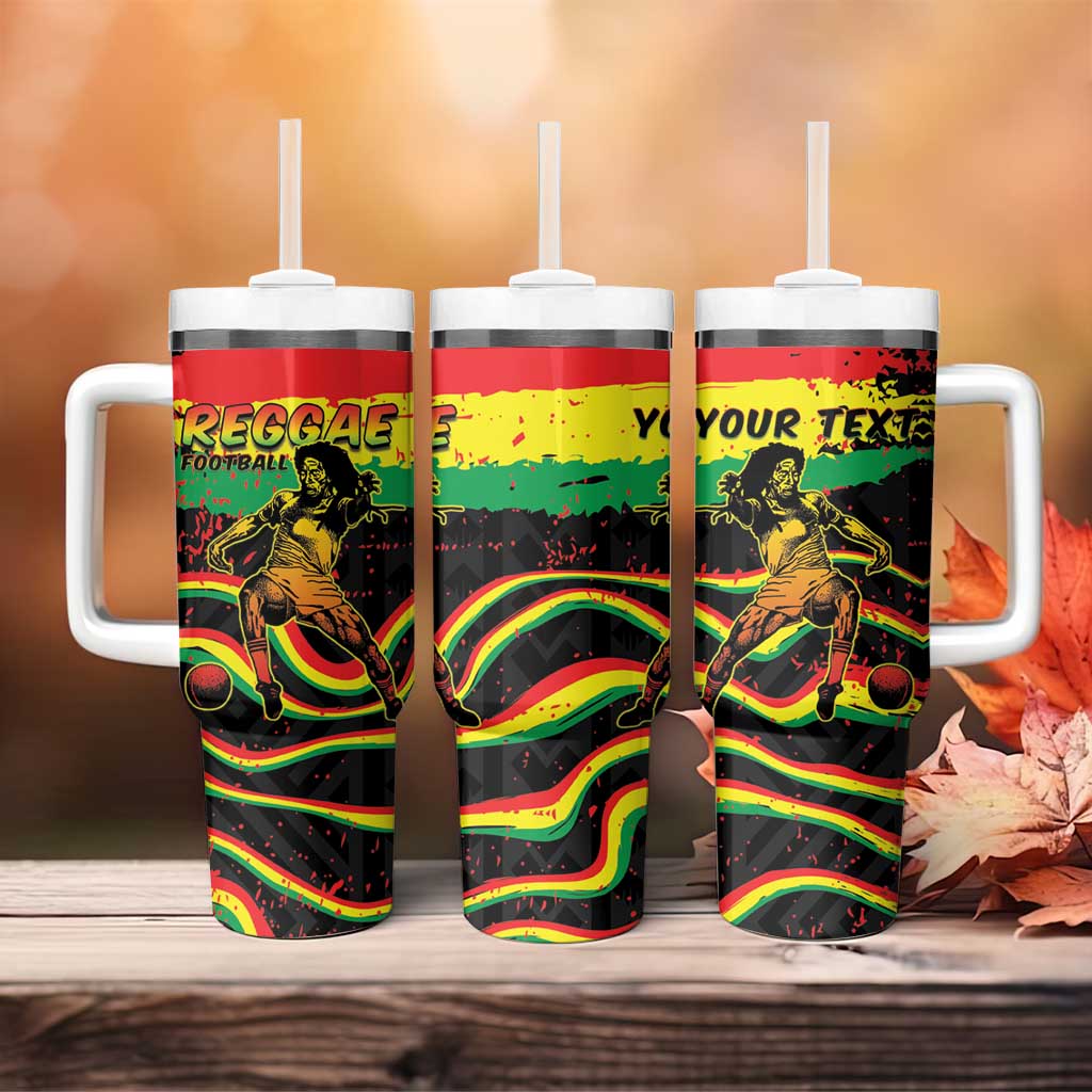 Personalized Reggae Legend Bob Football Tumbler With Handle Grunge Style