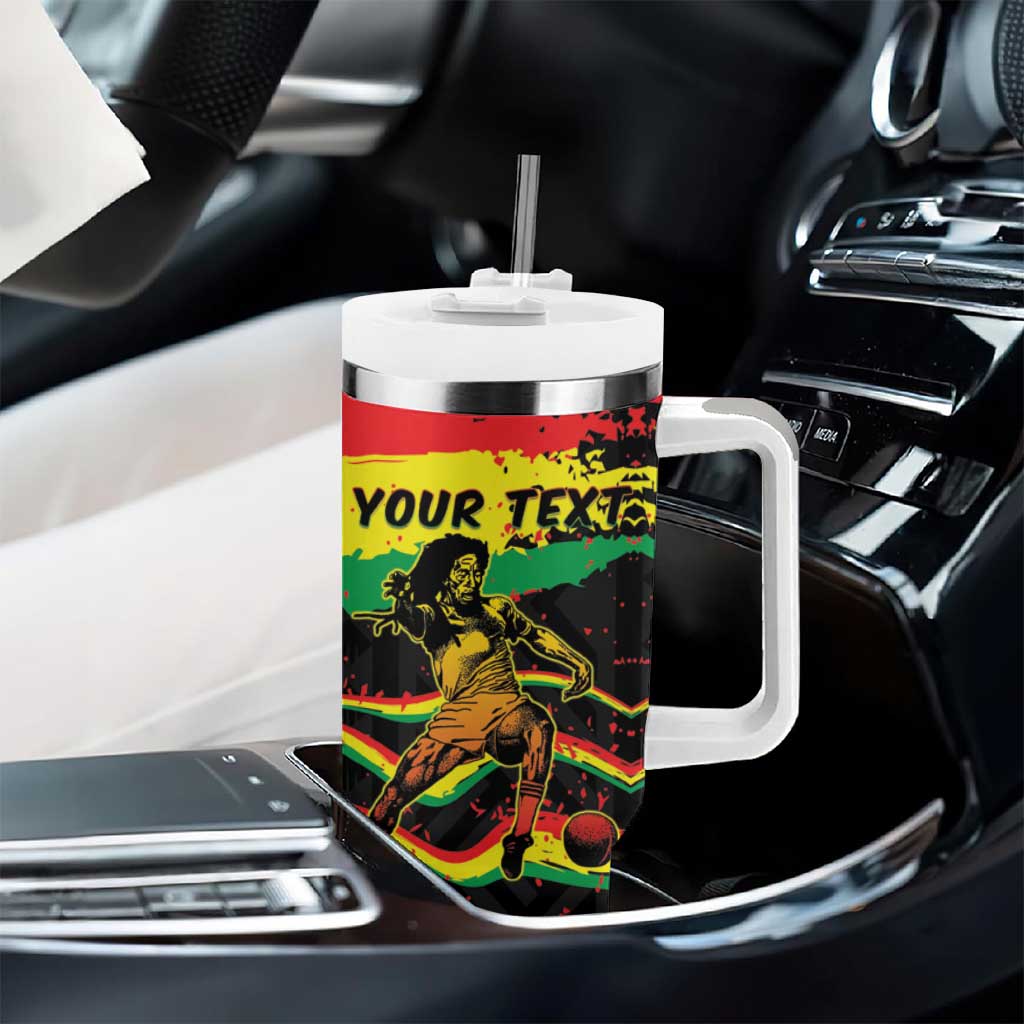 Personalized Reggae Legend Bob Football Tumbler With Handle Grunge Style