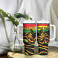 Personalized Reggae Legend Bob Football Tumbler With Handle Grunge Style