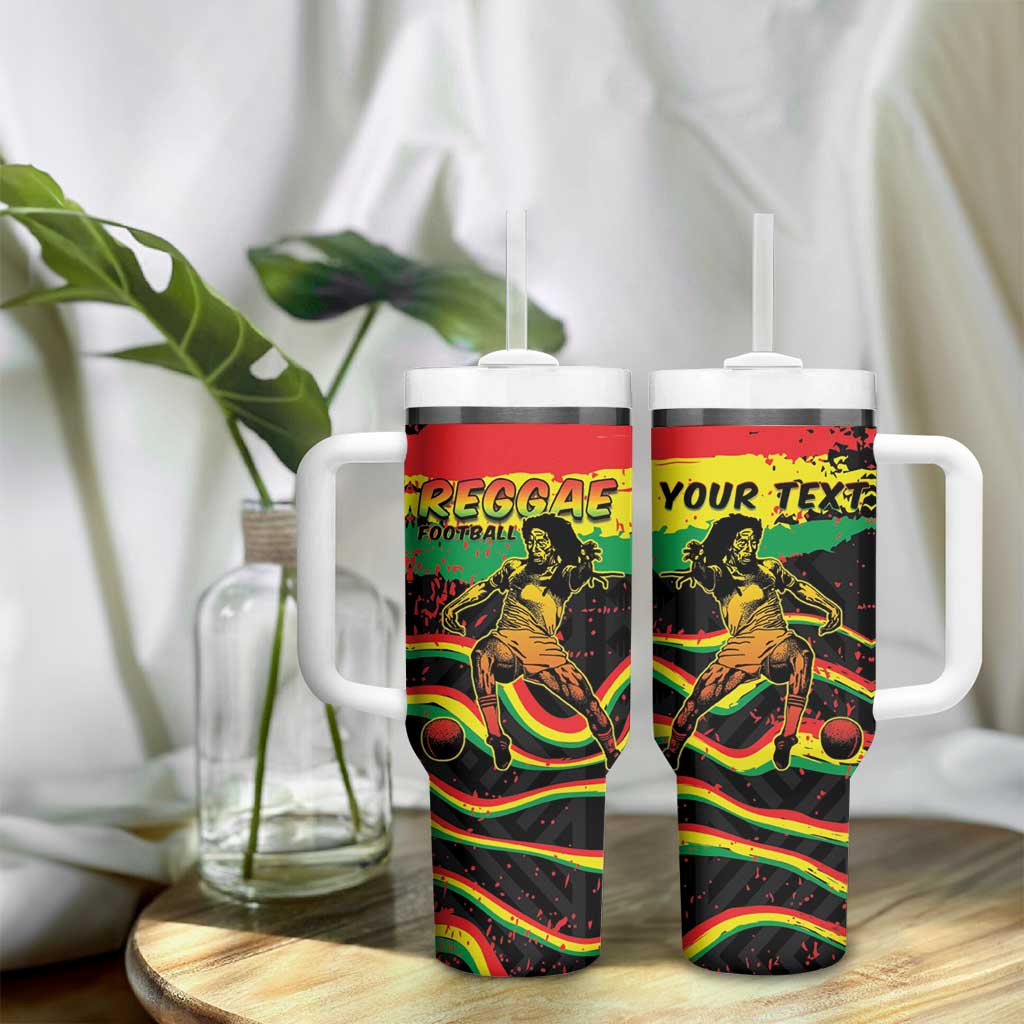 Personalized Reggae Legend Bob Football Tumbler With Handle Grunge Style
