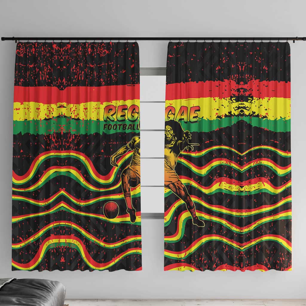 Reggae Legend Bob Football Window Curtain Grunge Style