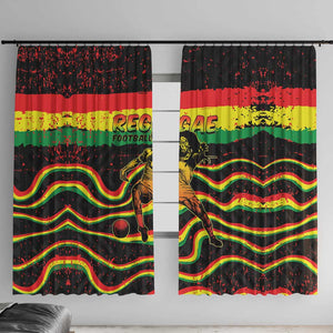 Reggae Legend Bob Football Window Curtain Grunge Style