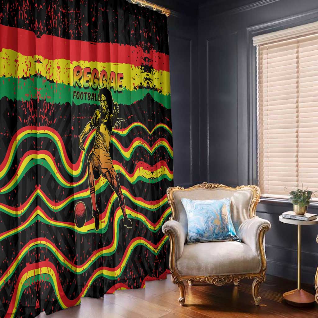 Reggae Legend Bob Football Window Curtain Grunge Style