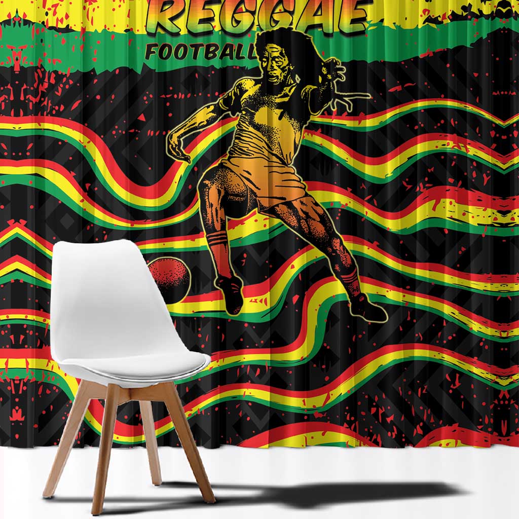 Reggae Legend Bob Football Window Curtain Grunge Style