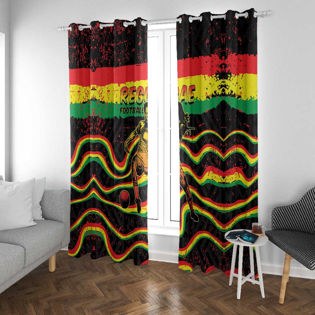 Reggae Legend Bob Football Window Curtain Grunge Style