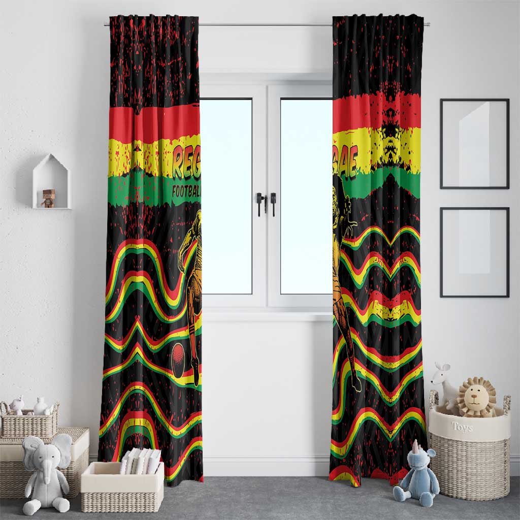 Reggae Legend Bob Football Window Curtain Grunge Style