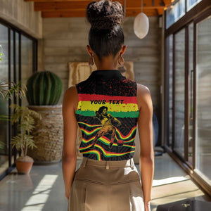 Personalized Reggae Legend Bob Football Women Sleeveless Polo Shirt Grunge Style