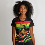 Personalized Reggae Legend Bob Football Women V-Neck T-Shirt Grunge Style