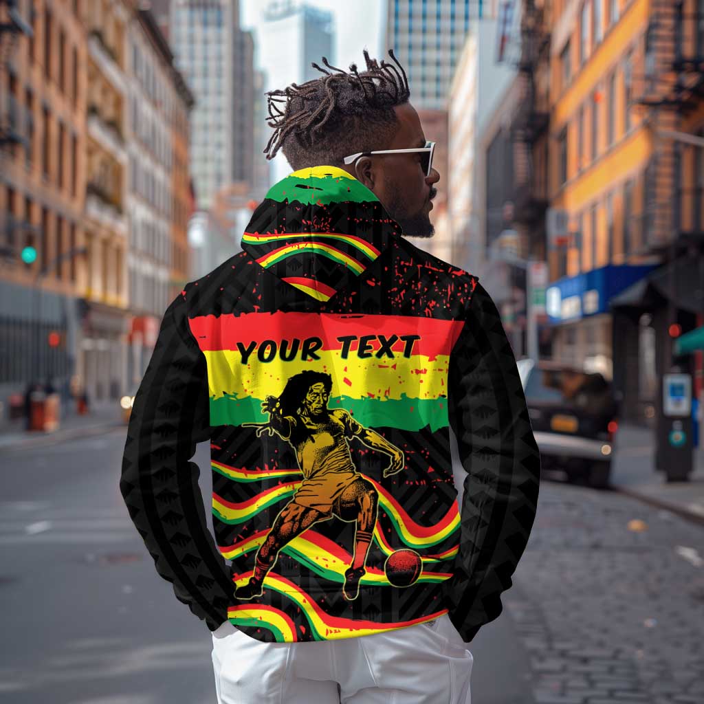 Personalized Reggae Legend Bob Football Zip Hoodie Grunge Style