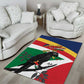 Personalized Happy Seychelles Independence Day Area Rug Black Parrot Coat Of Arms