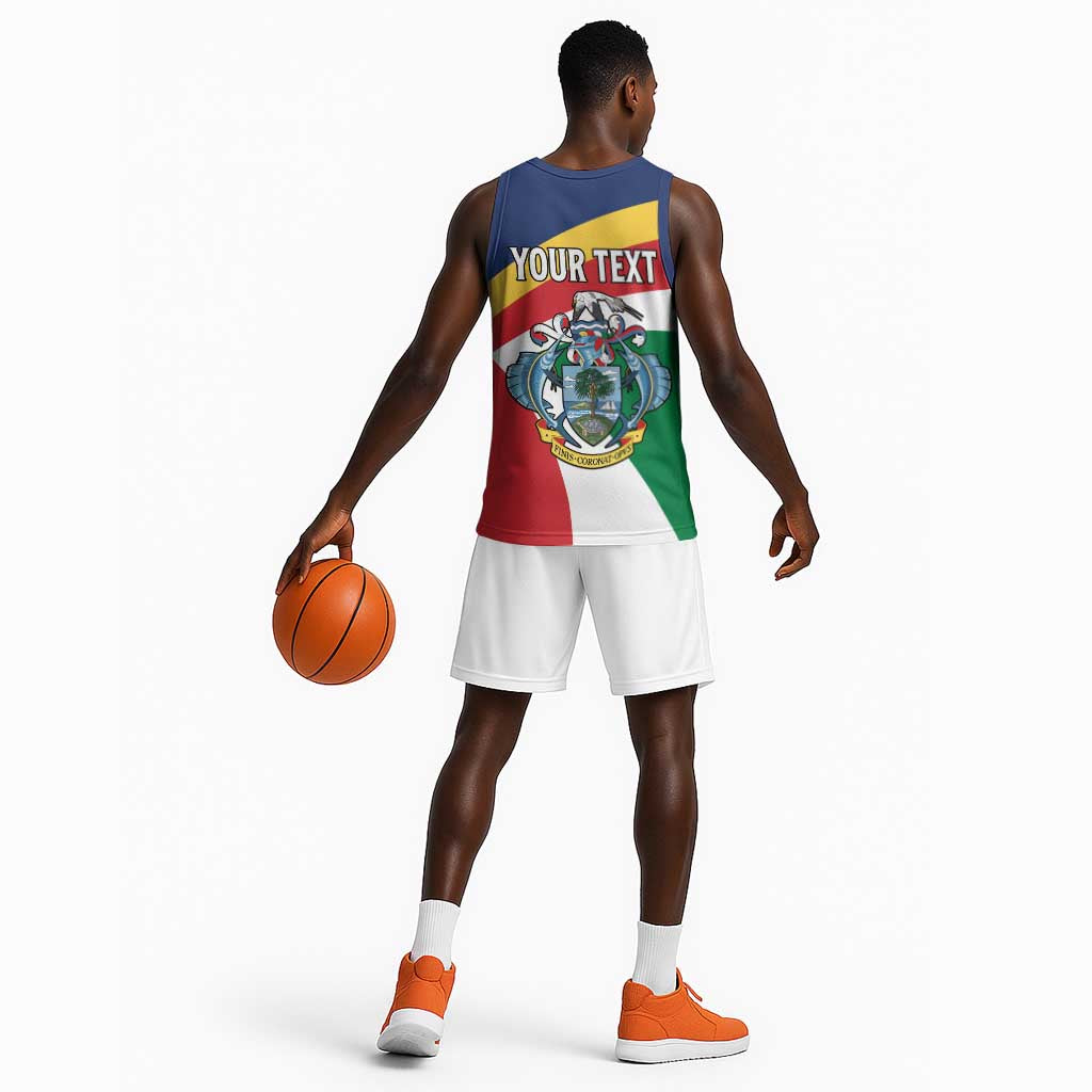 Personalized Happy Seychelles Independence Day Basketball Jersey Black Parrot Coat Of Arms LT15