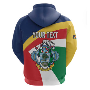 Personalized Happy Seychelles Independence Day Hoodie Black Parrot Coat Of Arms