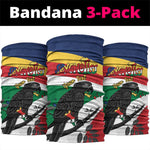 Personalized Happy Seychelles Independence Day Neck Gaiter Black Parrot Coat Of Arms LT15