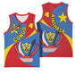 Congo-Kinshasa Independence Day Basketball Jersey Coat Of Arms - African Pattern LT15