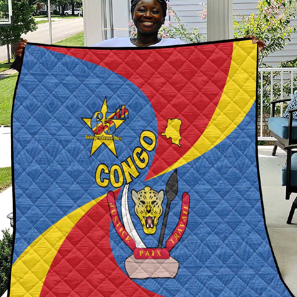 Congo-Kinshasa Independence Day Quilt Coat Of Arms - African Pattern