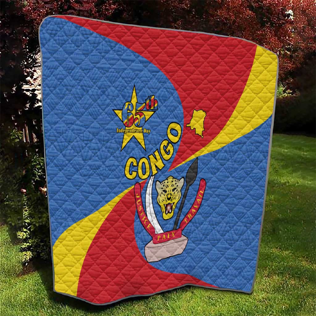 Congo-Kinshasa Independence Day Quilt Coat Of Arms - African Pattern