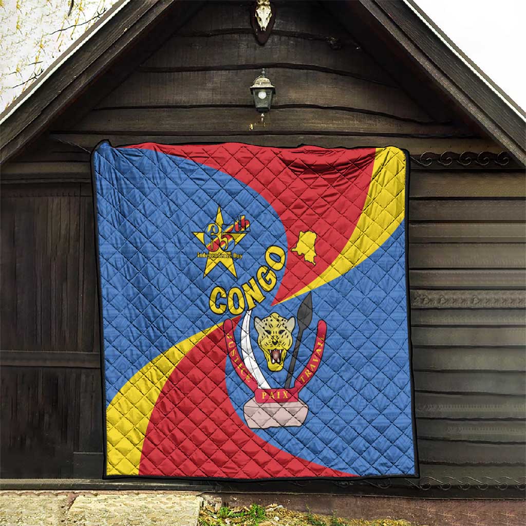 Congo-Kinshasa Independence Day Quilt Coat Of Arms - African Pattern