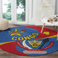 Congo-Kinshasa Independence Day Round Carpet Coat Of Arms - African Pattern