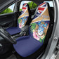 Personalized Tristan da Cunha Car Seat Cover Coat Of Arms Tropical Flowers