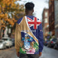 Personalized Tristan da Cunha Long Sleeve Shirt Coat Of Arms Tropical Flowers