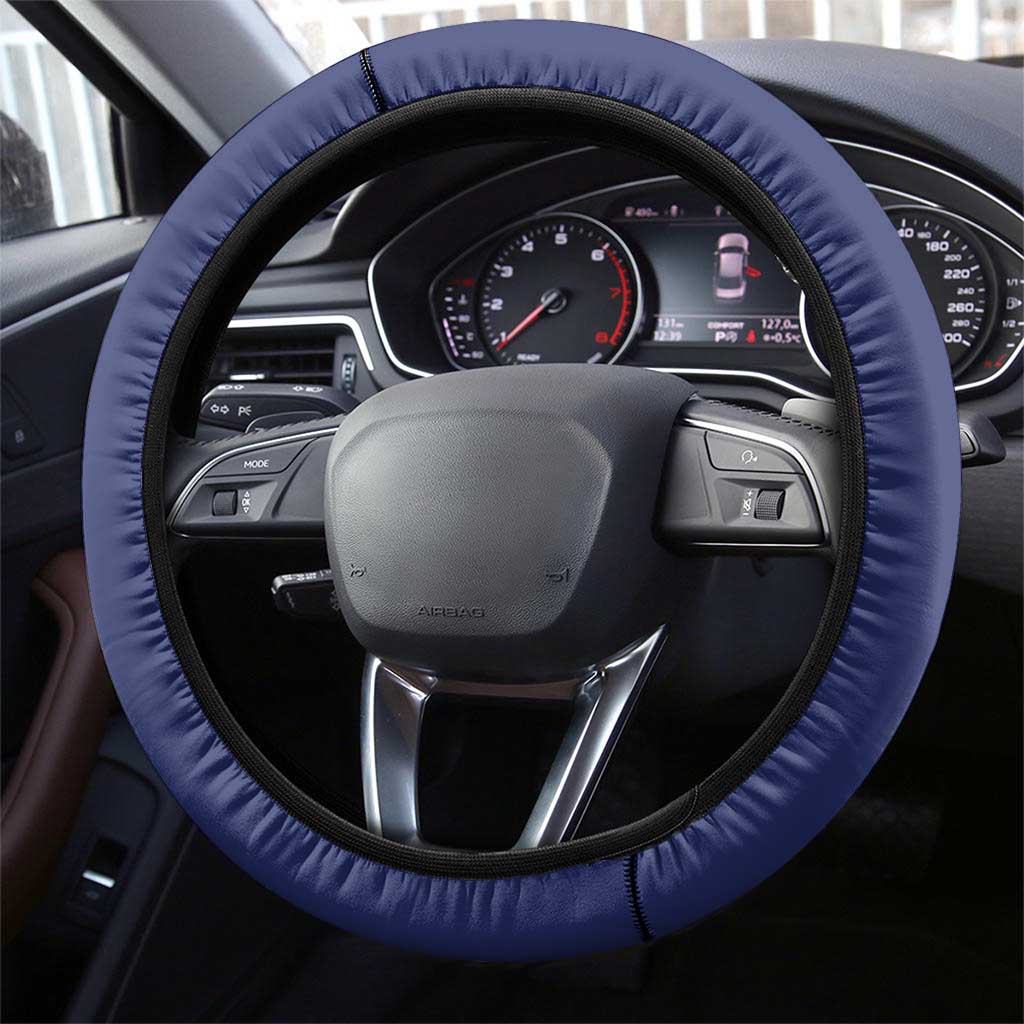 Tristan da Cunha Steering Wheel Cover Coat Of Arms Tropical Flowers