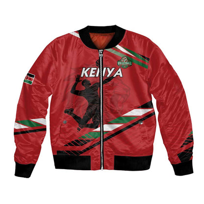 Custom Kenya Volleyball Bomber Jacket Go Champions