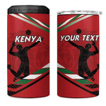 Custom Kenya Volleyball 4 in 1 Can Cooler Tumbler Go Champions