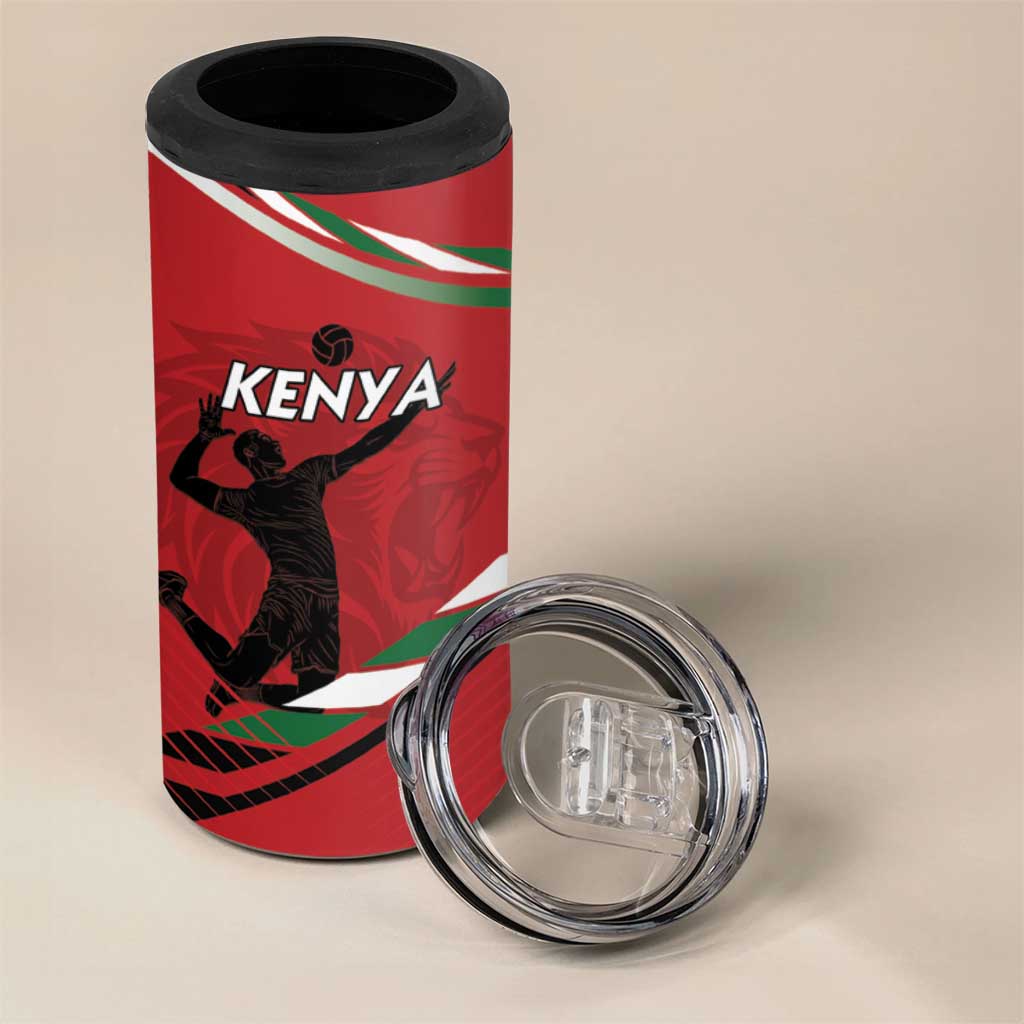 Custom Kenya Volleyball 4 in 1 Can Cooler Tumbler Go Champions