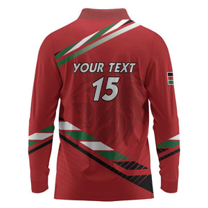 Custom Kenya Volleyball Long Sleeve Polo Shirt Go Champions