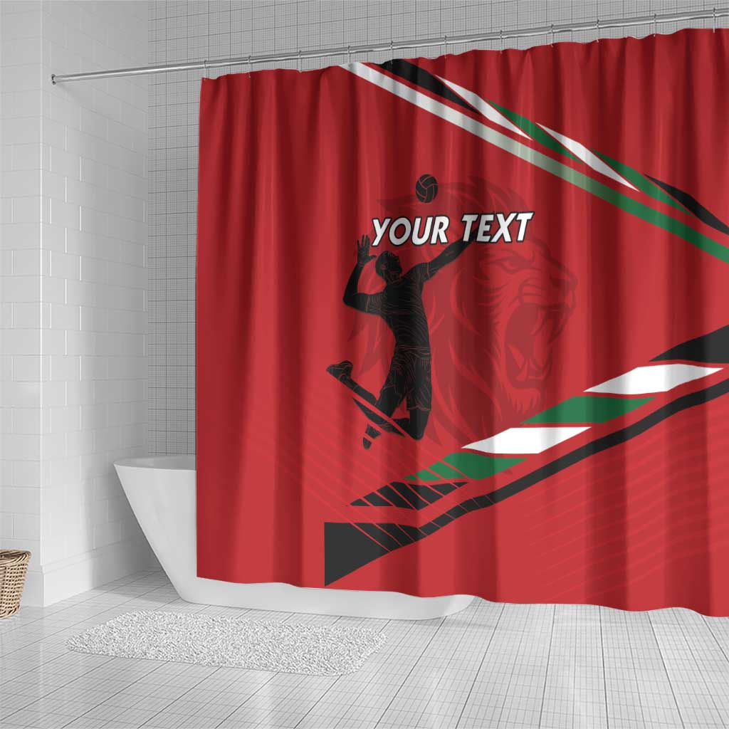Custom Kenya Volleyball Shower Curtain Go Champions