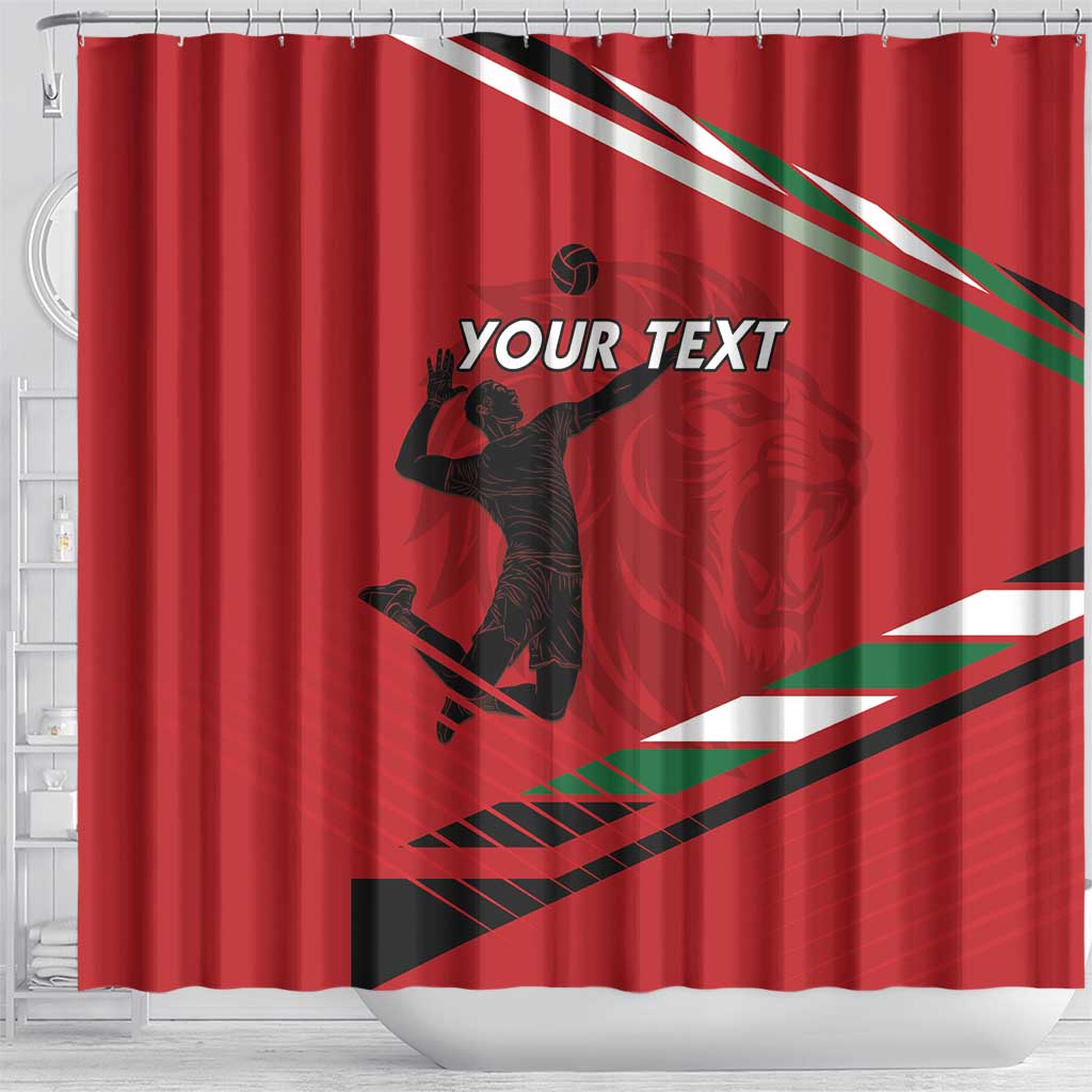Custom Kenya Volleyball Shower Curtain Go Champions
