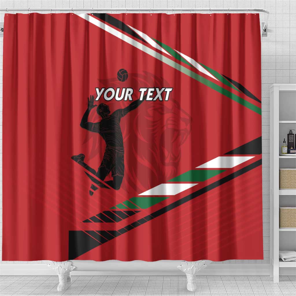 Custom Kenya Volleyball Shower Curtain Go Champions