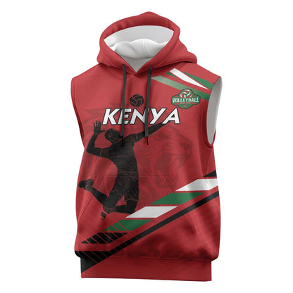 Custom Kenya Volleyball Sleeveless Hoodie Go Champions - African Pride
