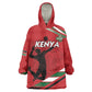 Custom Kenya Volleyball Wearable Blanket Hoodie Go Champions