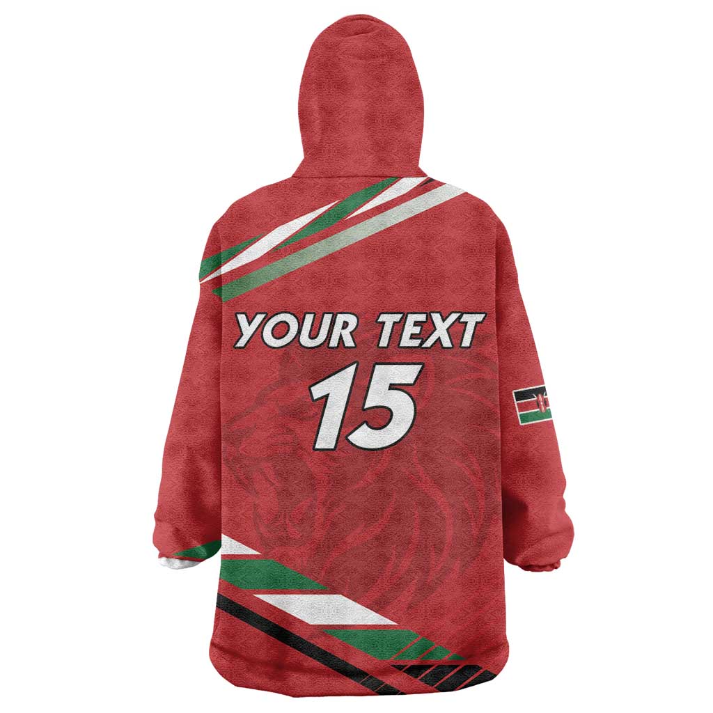 Custom Kenya Volleyball Wearable Blanket Hoodie Go Champions