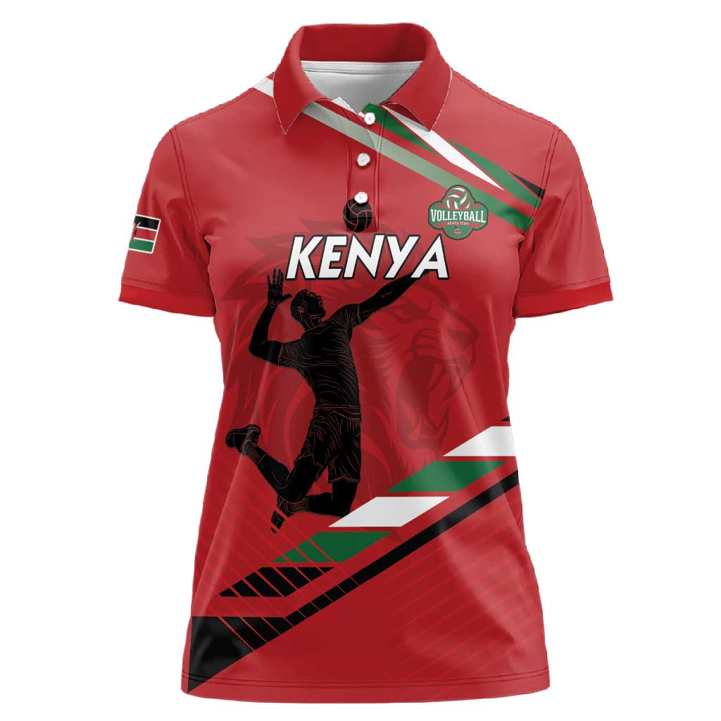 Custom Kenya Volleyball Women Polo Shirt Go Champions