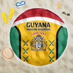 Guyana Cricket Custom Beach Blanket Go Amazon Warriors Go - African Pride