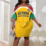 Guyana Cricket Custom Off Shoulder Short Dress Go Amazon Warriors Go - African Pride