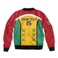 Guyana Cricket Custom Sleeve Zip Bomber Jacket Go Amazon Warriors Go - African Pride