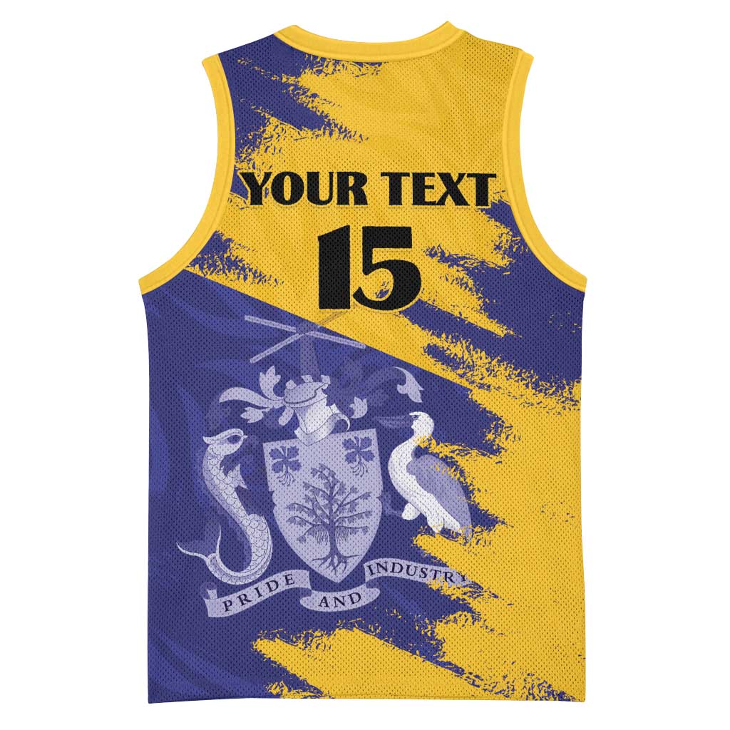 Barbados Royals Cricket Basketball Jersey Coat Of Arms Flag Style LT15
