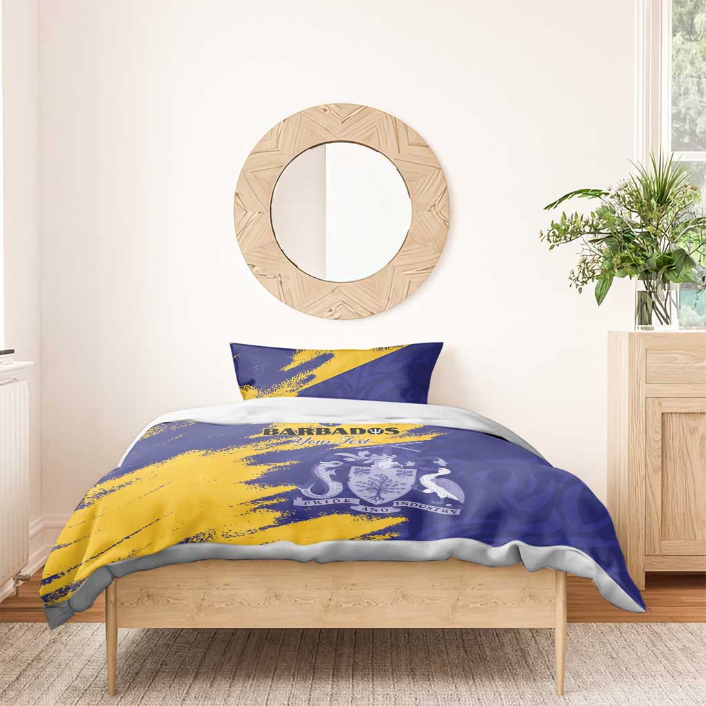 Barbados Royals Cricket Custom Bedding Set Coat Of Arms Flag Style - African Pride