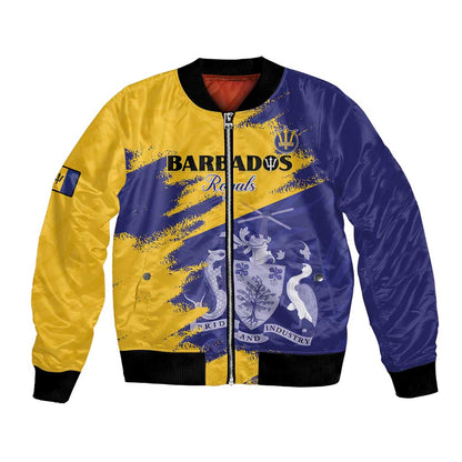 Barbados Royals Cricket Custom Bomber Jacket Coat Of Arms Flag Style - African Pride
