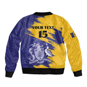 Barbados Royals Cricket Custom Bomber Jacket Coat Of Arms Flag Style - African Pride