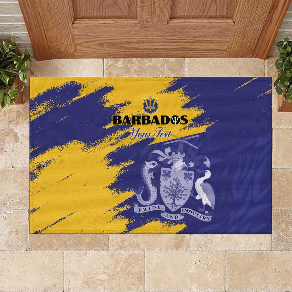 Barbados Royals Cricket Custom Rubber Doormat Coat Of Arms Flag Style - African Pride