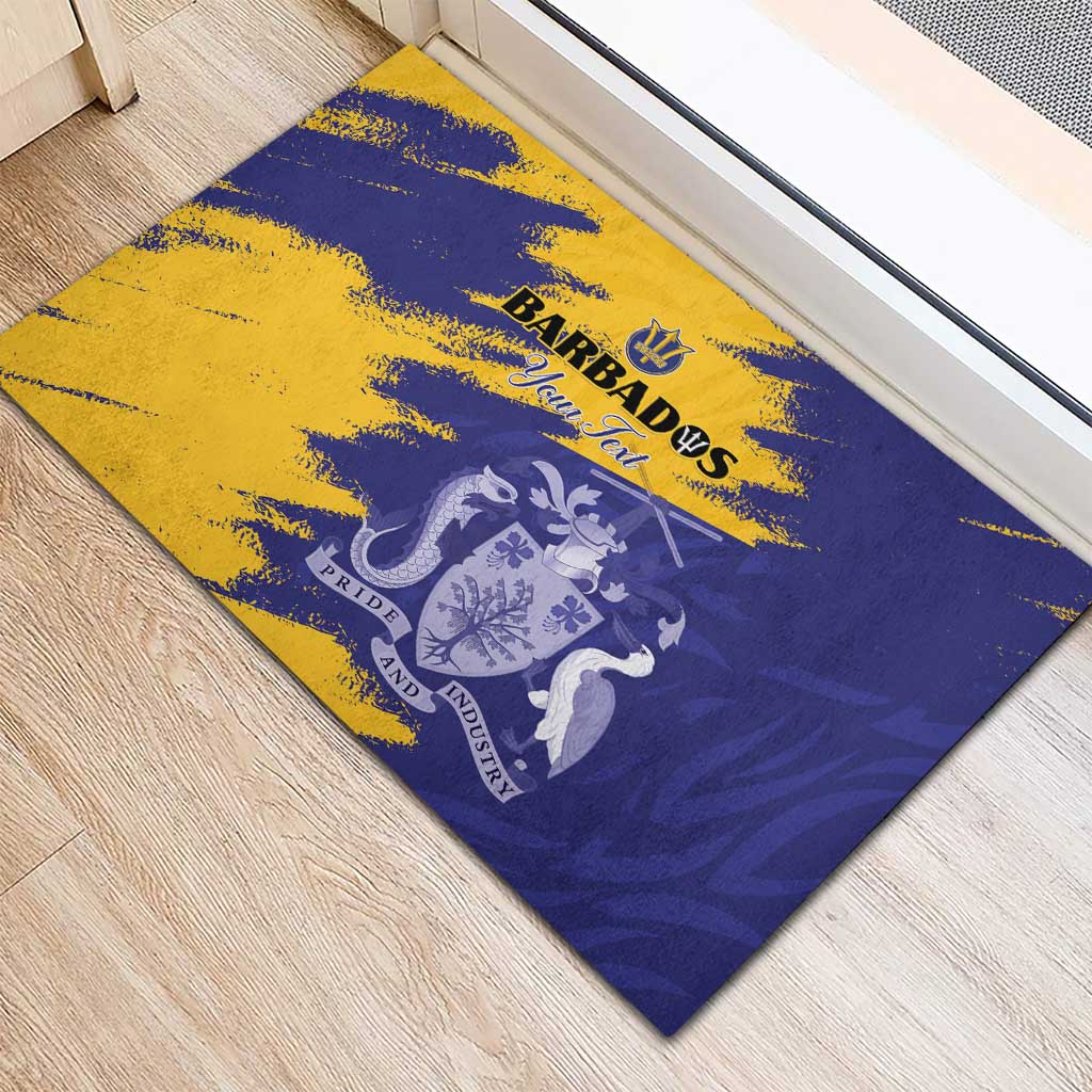 Barbados Royals Cricket Custom Rubber Doormat Coat Of Arms Flag Style - African Pride