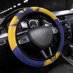 Barbados Royals Cricket Steering Wheel Cover Coat Of Arms Flag Style - African Pride