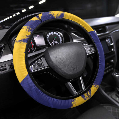 Barbados Royals Cricket Steering Wheel Cover Coat Of Arms Flag Style - African Pride